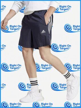 2XL - Adidas - Big Mens Mid Rise Workout Shorts - Chelsea - Dark Blue